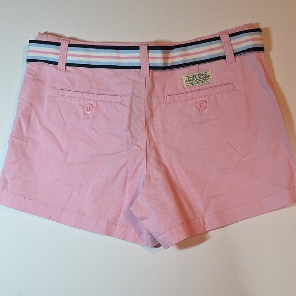 Polo by Ralph Lauren Pink Kids Shorts with Striped Belt - Picture 5 of 5